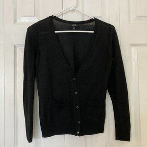 Apt. 9 Lightweight Black Shimmer Cardigan PXS
